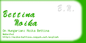 bettina moika business card